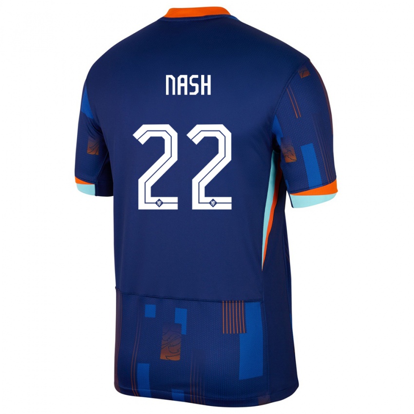 ילדים הולנד Pharell Nash #22 כְּחוֹל הרחק ג'רזי 24-26 חולצה קצרה