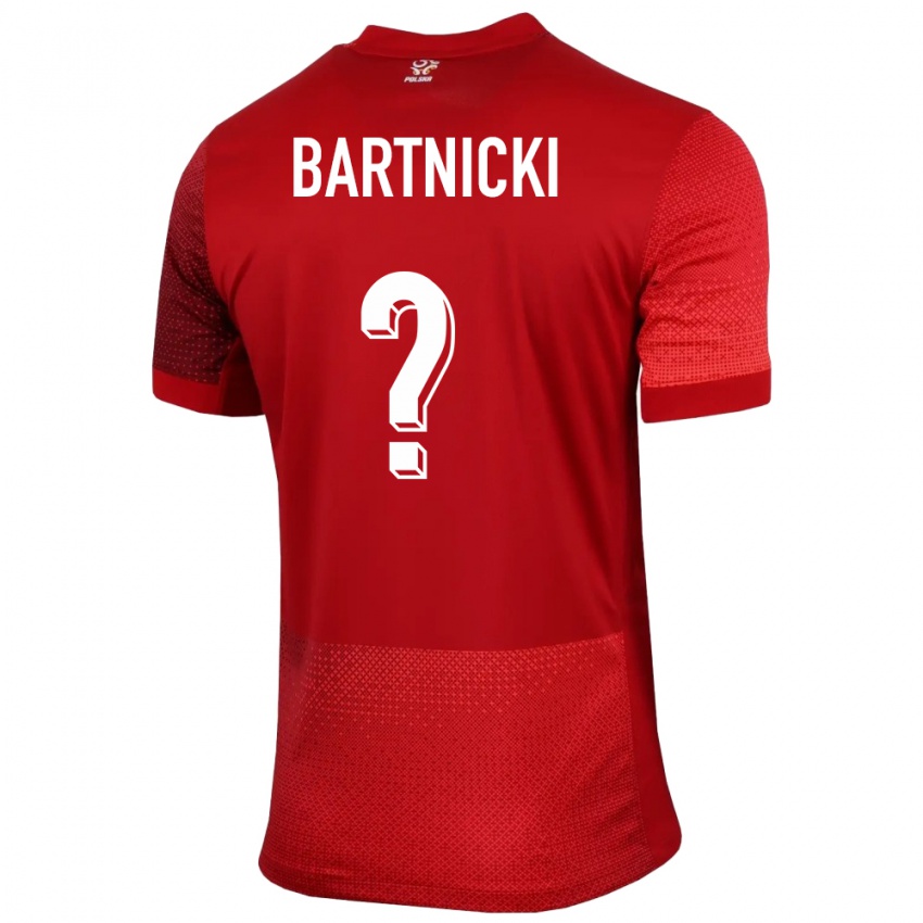 ילדים פולין Piotr Bartnicki #0 אָדוֹם הרחק ג'רזי 24-26 חולצה קצרה