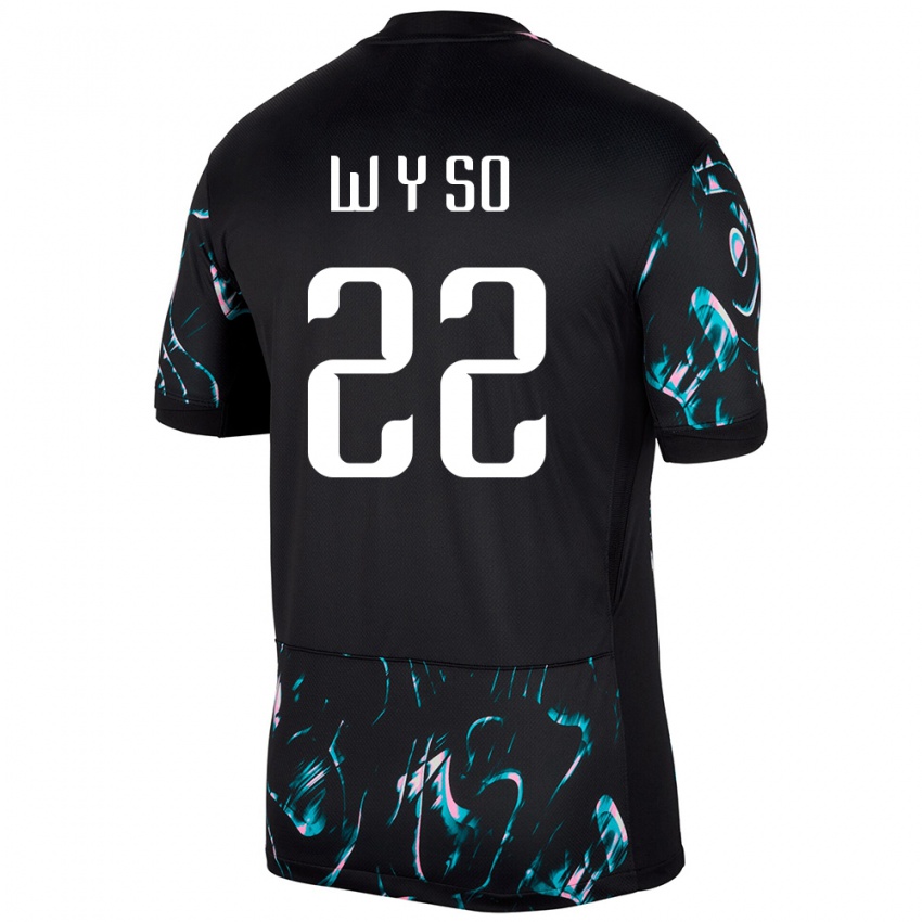 ילדים דרום קוריאה Yoon-Woo So #22 שָׁחוֹר הרחק ג'רזי 24-26 חולצה קצרה