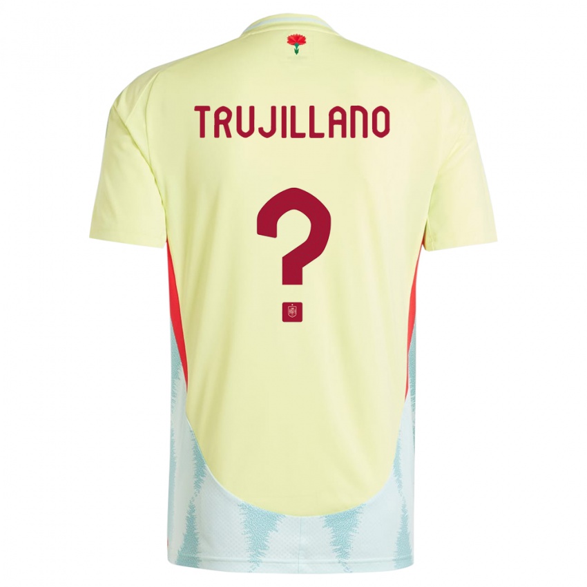 ילדים ספרד Guillermo Trujillano #0 צהוב הרחק ג'רזי 24-26 חולצה קצרה