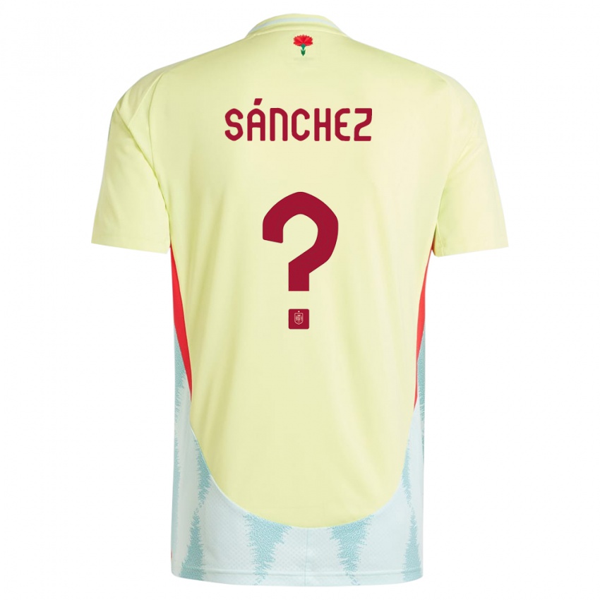ילדים ספרד Julen Sánchez #0 צהוב הרחק ג'רזי 24-26 חולצה קצרה