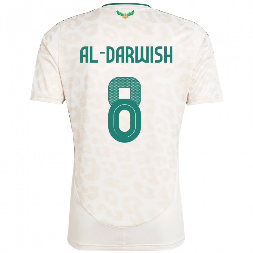 ילדים ערב הסעודית Mohammed Al-Darwish #8 לָבָן הרחק ג'רזי 24-26 חולצה קצרה
