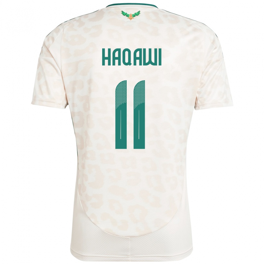 ילדים ערב הסעודית Saad Haqawi #11 לָבָן הרחק ג'רזי 24-26 חולצה קצרה