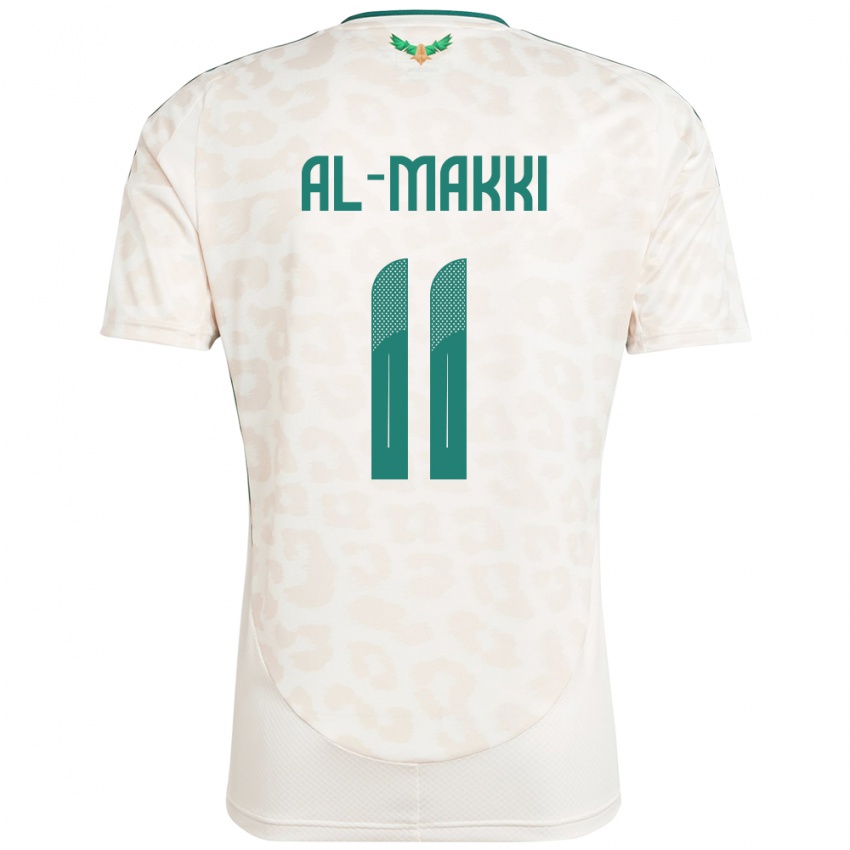 ילדים ערב הסעודית Ali Al-Makki #11 לָבָן הרחק ג'רזי 24-26 חולצה קצרה