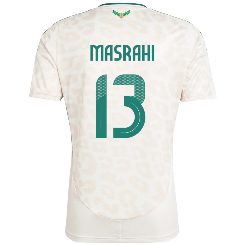 ילדים ערב הסעודית Mubarak Masrahi #13 לָבָן הרחק ג'רזי 24-26 חולצה קצרה