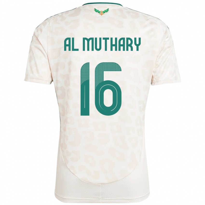 ילדים ערב הסעודית Saad Al-Muthary #16 לָבָן הרחק ג'רזי 24-26 חולצה קצרה