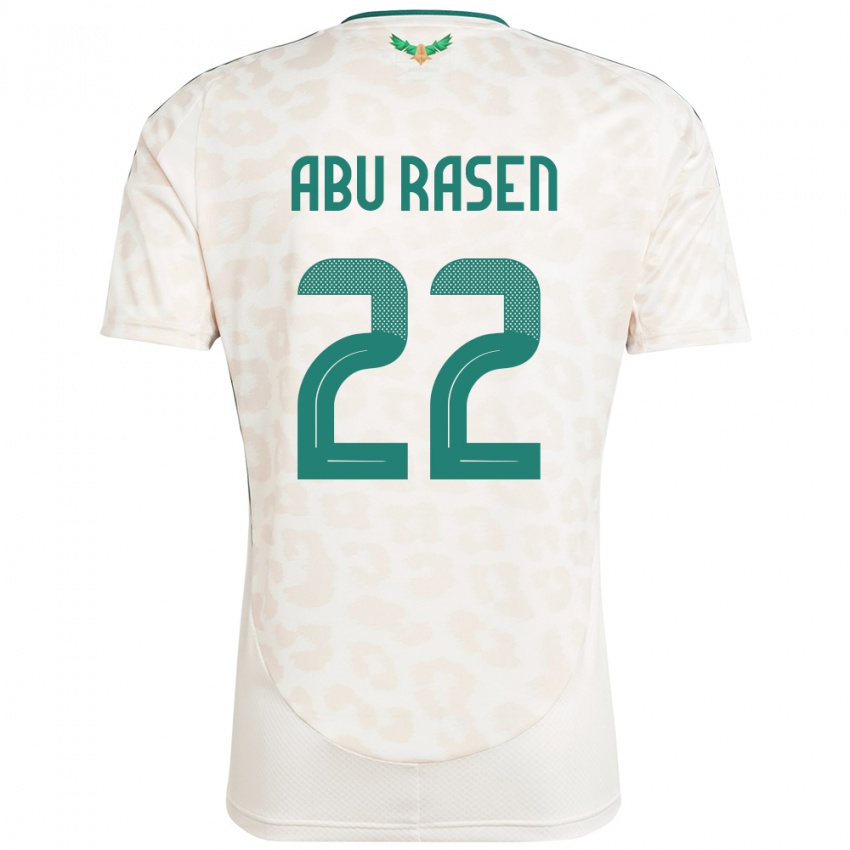 ילדים ערב הסעודית Ahmad Abu Rasen #22 לָבָן הרחק ג'רזי 24-26 חולצה קצרה