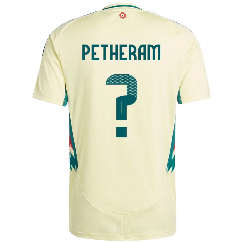 ילדים ויילס Jonathan Petheram #0 בז' צהוב הרחק ג'רזי 24-26 חולצה קצרה