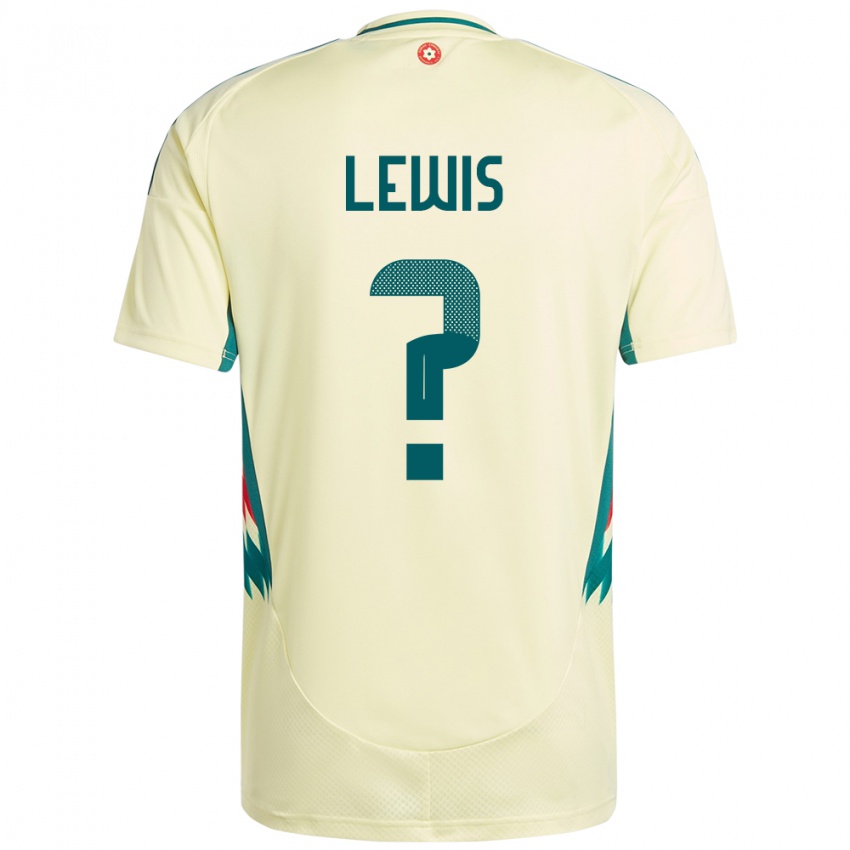 ילדים ויילס Bobby Lewis #0 בז' צהוב הרחק ג'רזי 24-26 חולצה קצרה