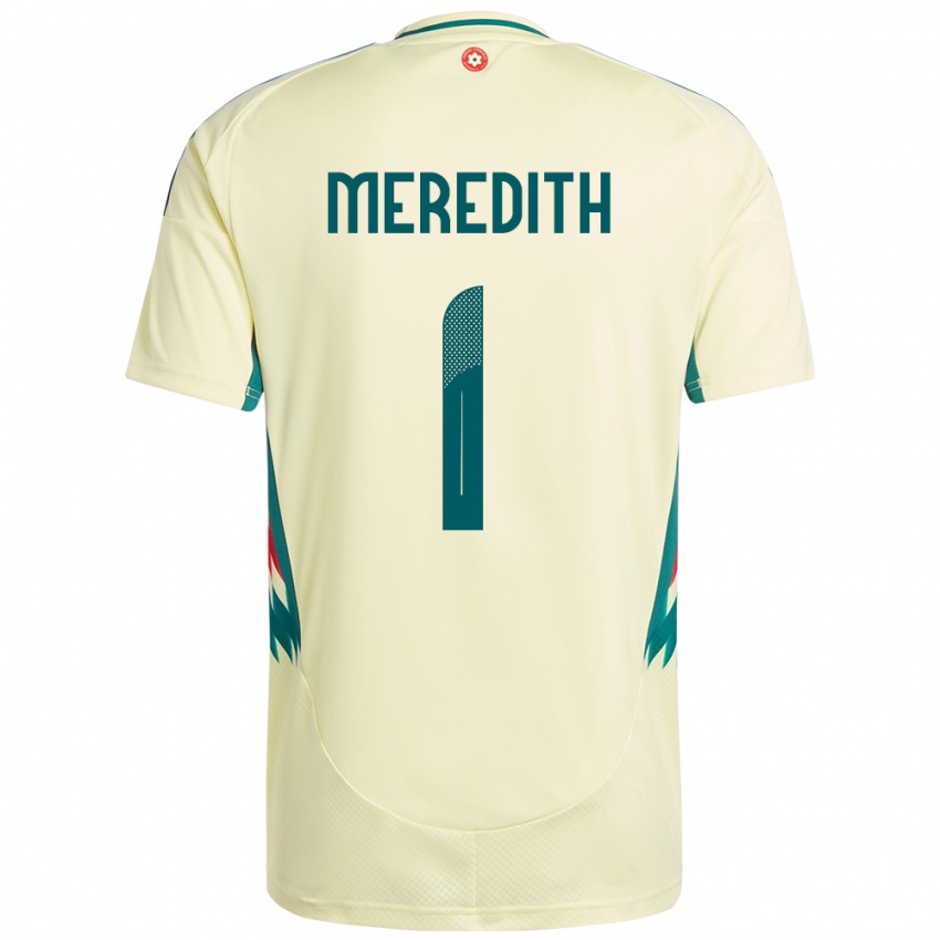 ילדים ויילס Eliot Meredith #1 בז' צהוב הרחק ג'רזי 24-26 חולצה קצרה