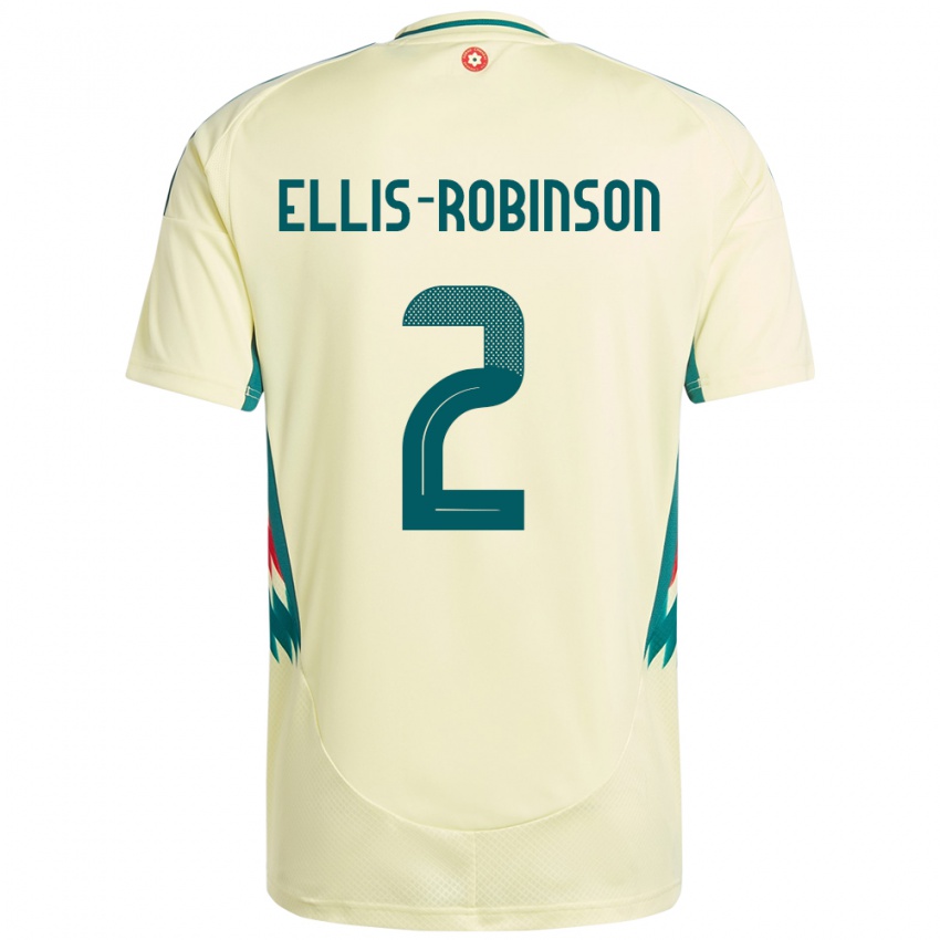 ילדים ויילס Eddie Ellis-Robinson #2 בז' צהוב הרחק ג'רזי 24-26 חולצה קצרה