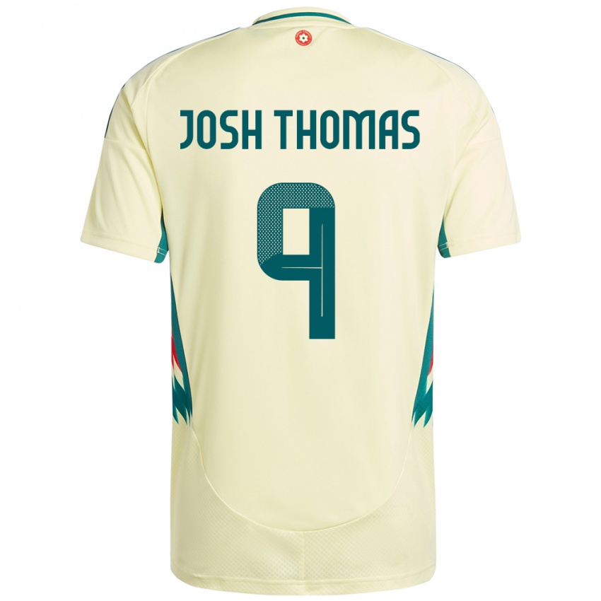 ילדים ויילס Josh Thomas #9 בז' צהוב הרחק ג'רזי 24-26 חולצה קצרה