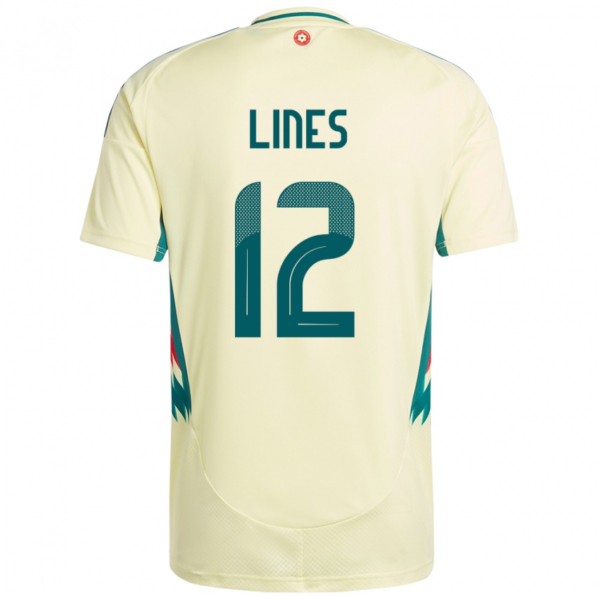 ילדים ויילס Jack Lines #12 בז' צהוב הרחק ג'רזי 24-26 חולצה קצרה