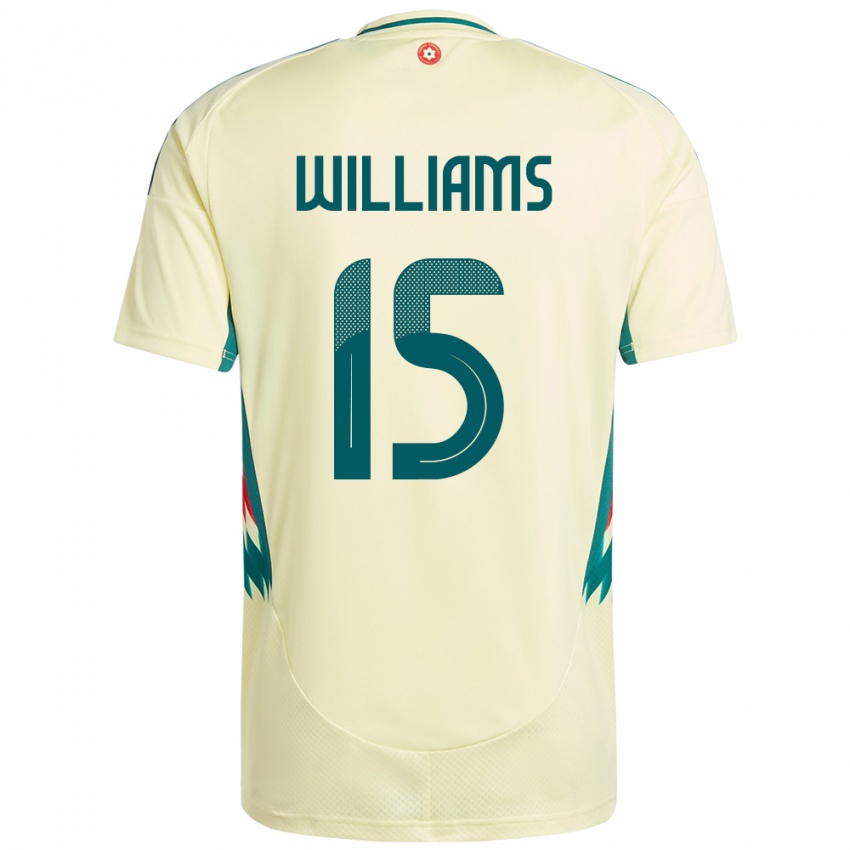 ילדים ויילס Joe Williams #15 בז' צהוב הרחק ג'רזי 24-26 חולצה קצרה