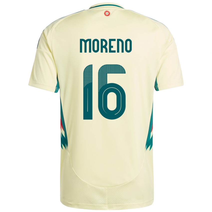 ילדים ויילס Paul Moreno #16 בז' צהוב הרחק ג'רזי 24-26 חולצה קצרה