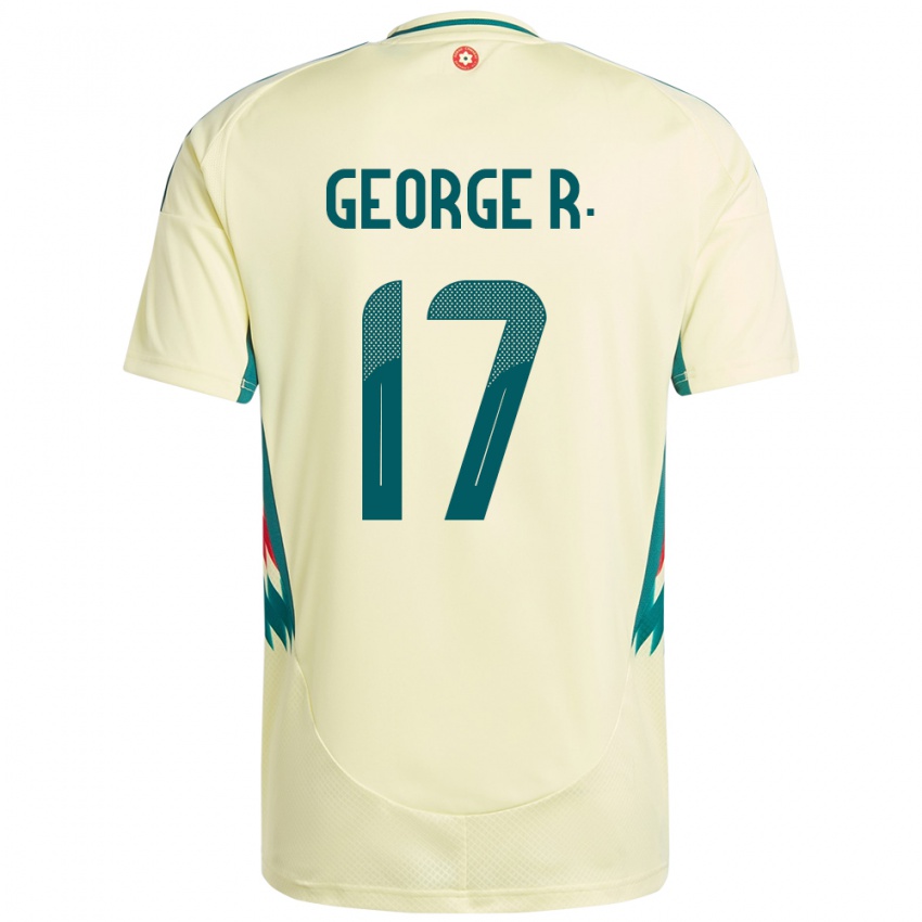 ילדים ויילס George Robinson #17 בז' צהוב הרחק ג'רזי 24-26 חולצה קצרה