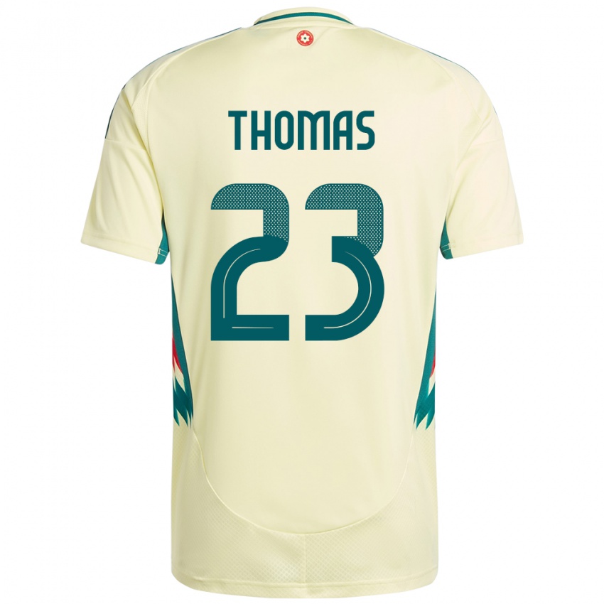 ילדים ויילס Isaac Thomas #23 בז' צהוב הרחק ג'רזי 24-26 חולצה קצרה