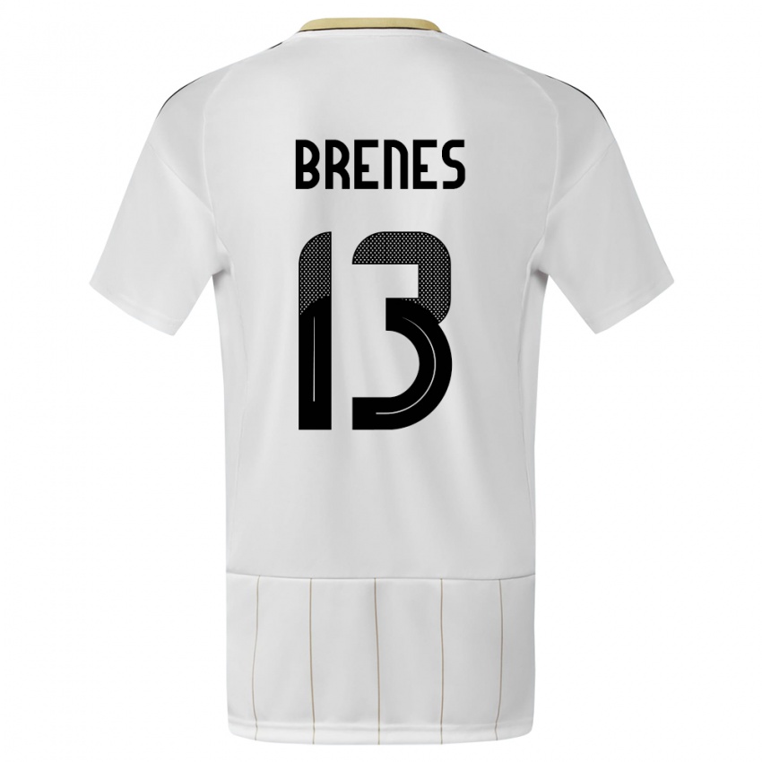 ילדים קוסטה ריקה Jefferson Brenes #13 לבן הרחק ג'רזי 24-26 חולצה קצרה