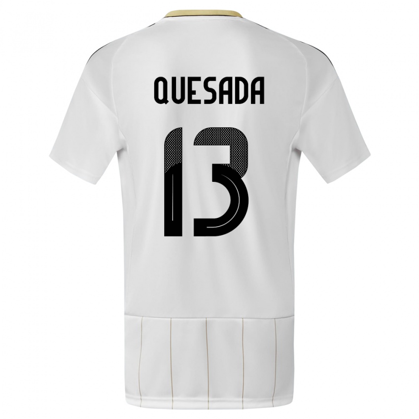 ילדים קוסטה ריקה Sebastián Quesada #13 לבן הרחק ג'רזי 24-26 חולצה קצרה