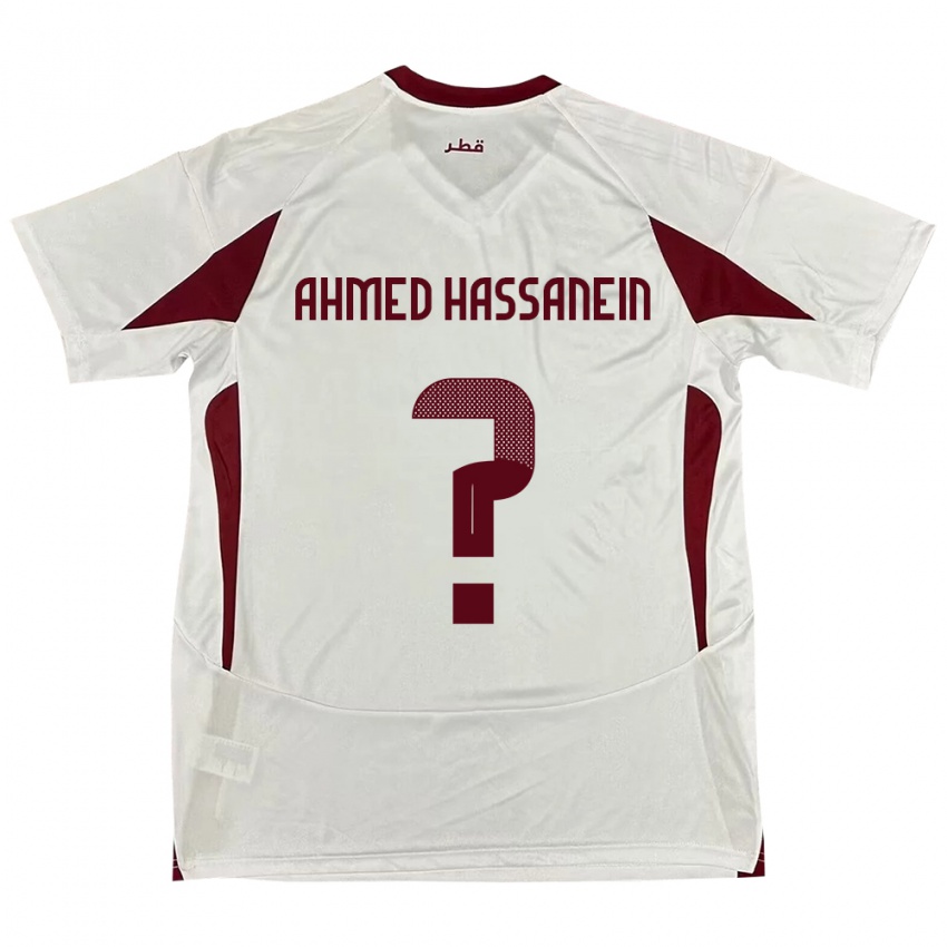 ילדים קטאר Seifeldin Ahmed Hassanein #0 לָבָן הרחק ג'רזי 24-26 חולצה קצרה