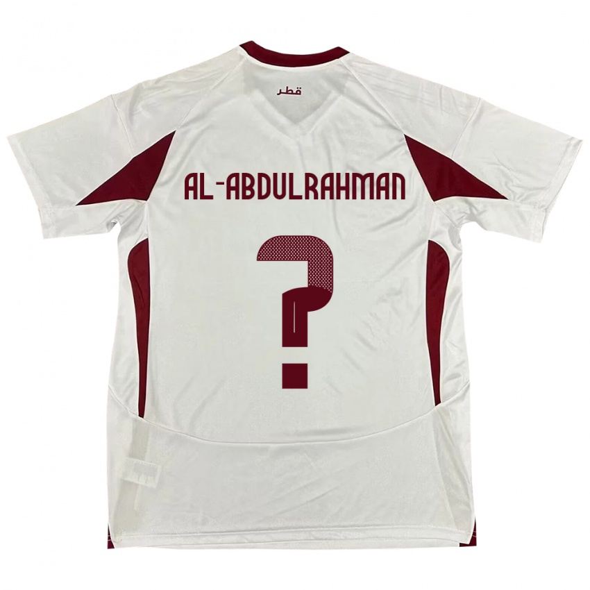 ילדים קטאר Sultan Majed Al-Abdulrahman #0 לָבָן הרחק ג'רזי 24-26 חולצה קצרה