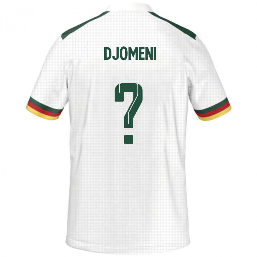 ילדים קמרון Eric Djomeni #0 לָבָן הרחק ג'רזי 24-26 חולצה קצרה
