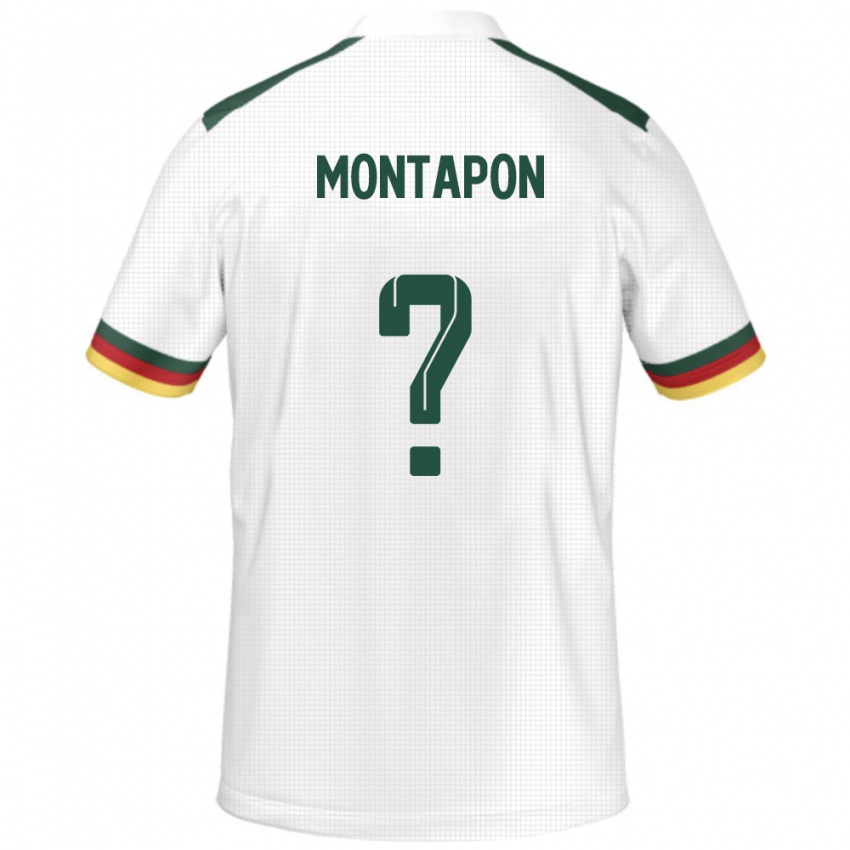 ילדים קמרון Fadil Montapon Hamed #0 לָבָן הרחק ג'רזי 24-26 חולצה קצרה