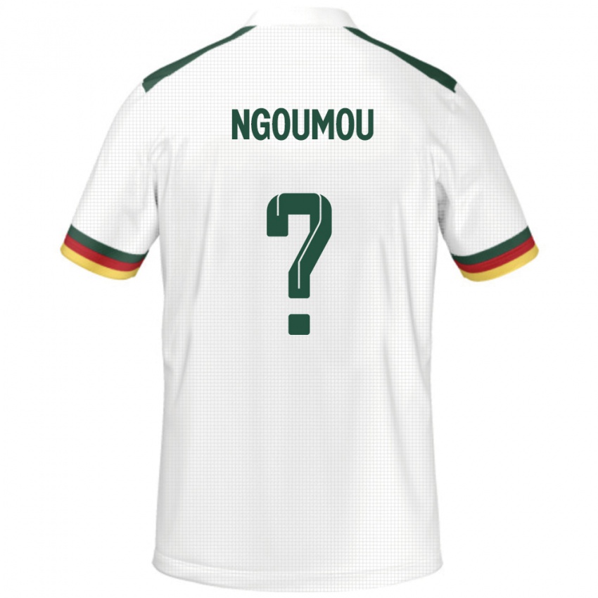ילדים קמרון Kilian Ngoumou #0 לָבָן הרחק ג'רזי 24-26 חולצה קצרה