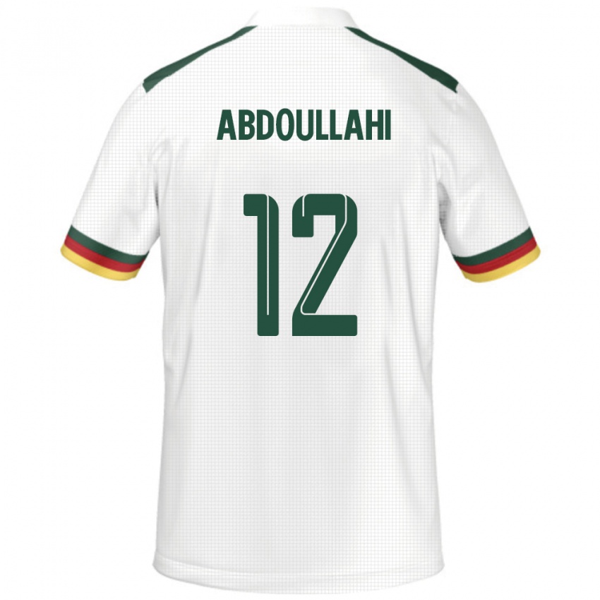 ילדים קמרון Tidjani Ahmadou Abdoullahi #12 לָבָן הרחק ג'רזי 24-26 חולצה קצרה