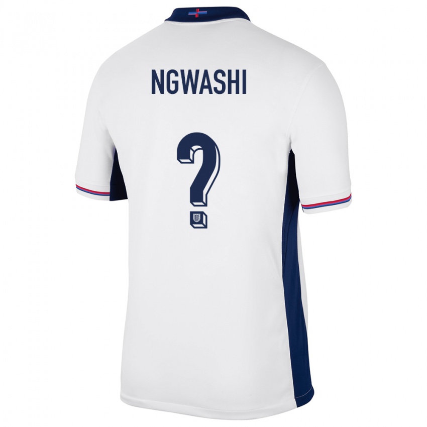 גברים אנגליה Jayden Ngwashi #0 לבן ג'רזי ביתית 24-26 חולצה קצרה
