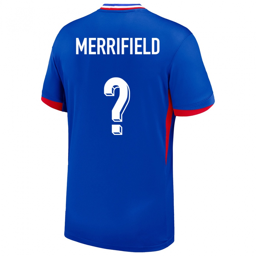 גברים צרפת Loan Merrifield #0 כְּחוֹל ג'רזי ביתית 24-26 חולצה קצרה