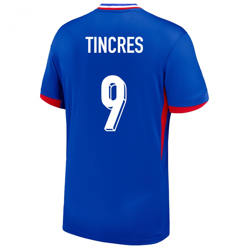 גברים צרפת Joan Tincres #9 כְּחוֹל ג'רזי ביתית 24-26 חולצה קצרה