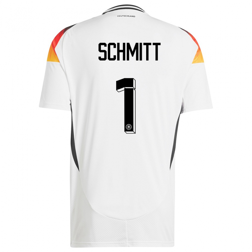 גברים גרמניה Max Schmitt #1 לבן ג'רזי ביתית 24-26 חולצה קצרה