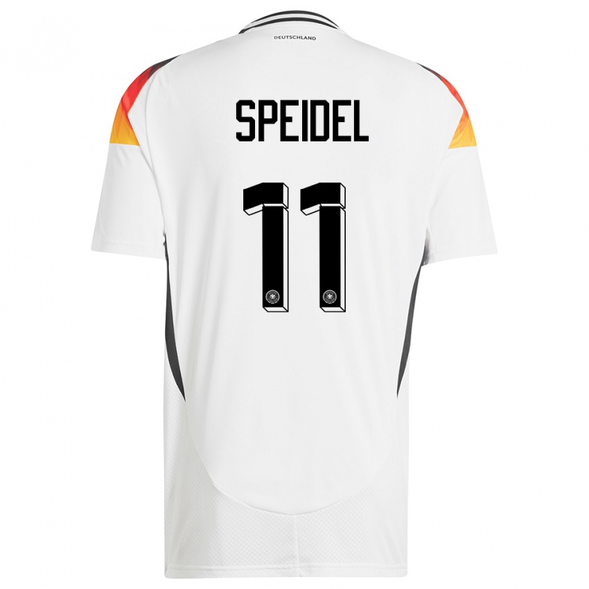 גברים גרמניה Kian Speidel #11 לבן ג'רזי ביתית 24-26 חולצה קצרה