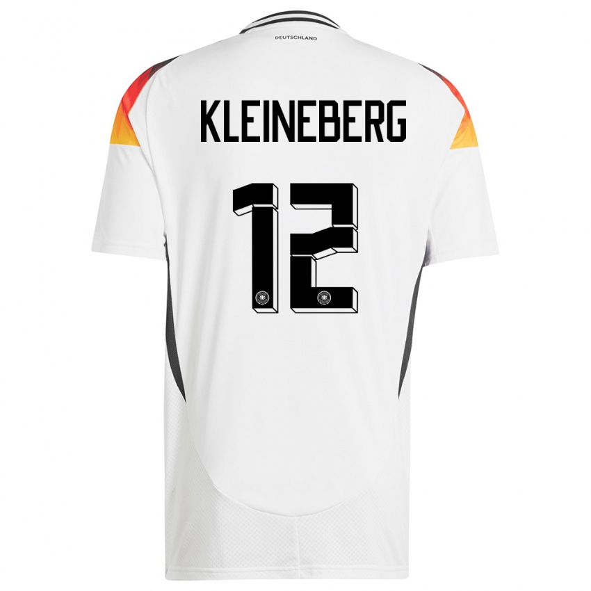 גברים גרמניה Philip Kleineberg #12 לבן ג'רזי ביתית 24-26 חולצה קצרה