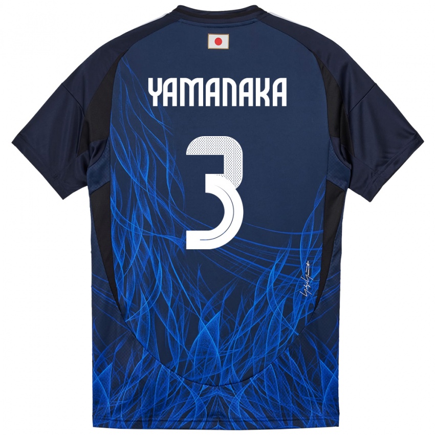 גברים יַפָּן Yuki Yamanaka #3 כחול כהה ג'רזי ביתית 24-26 חולצה קצרה