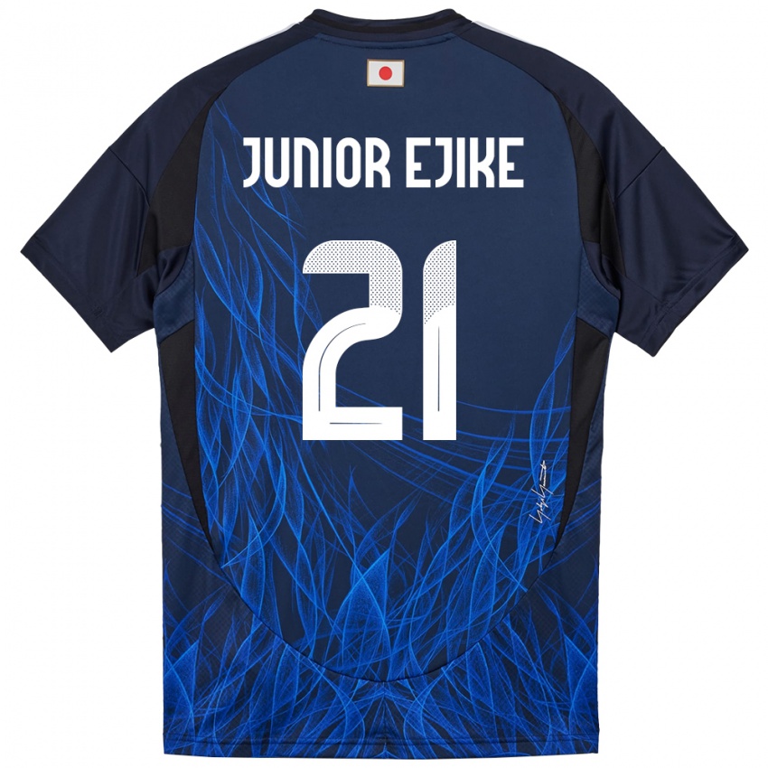 גברים יַפָּן Ibuki Vincent Junior Ejike #21 כחול כהה ג'רזי ביתית 24-26 חולצה קצרה