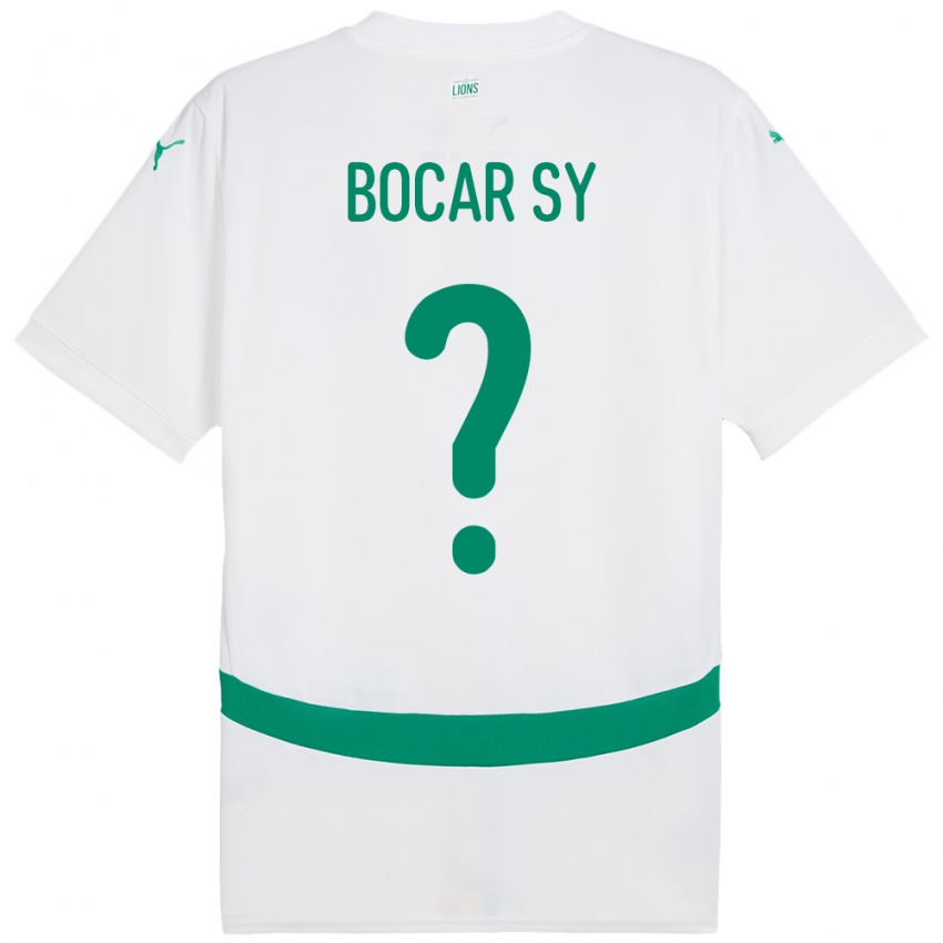 גברים סנגל Illa Bocar Sy #0 לָבָן ג'רזי ביתית 24-26 חולצה קצרה