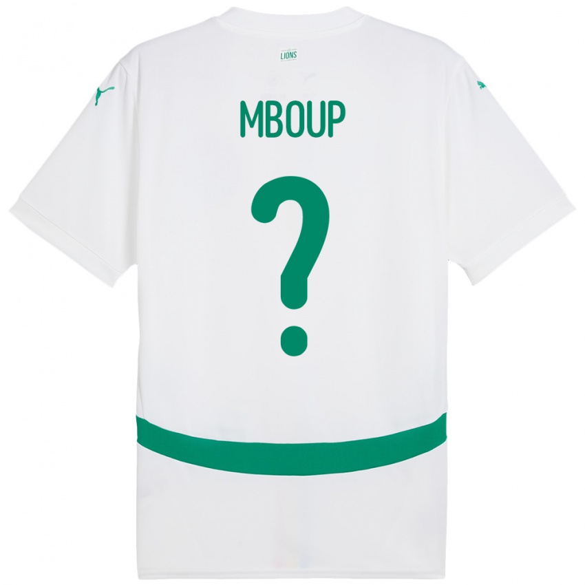 גברים סנגל Pathé Mboup #0 לָבָן ג'רזי ביתית 24-26 חולצה קצרה