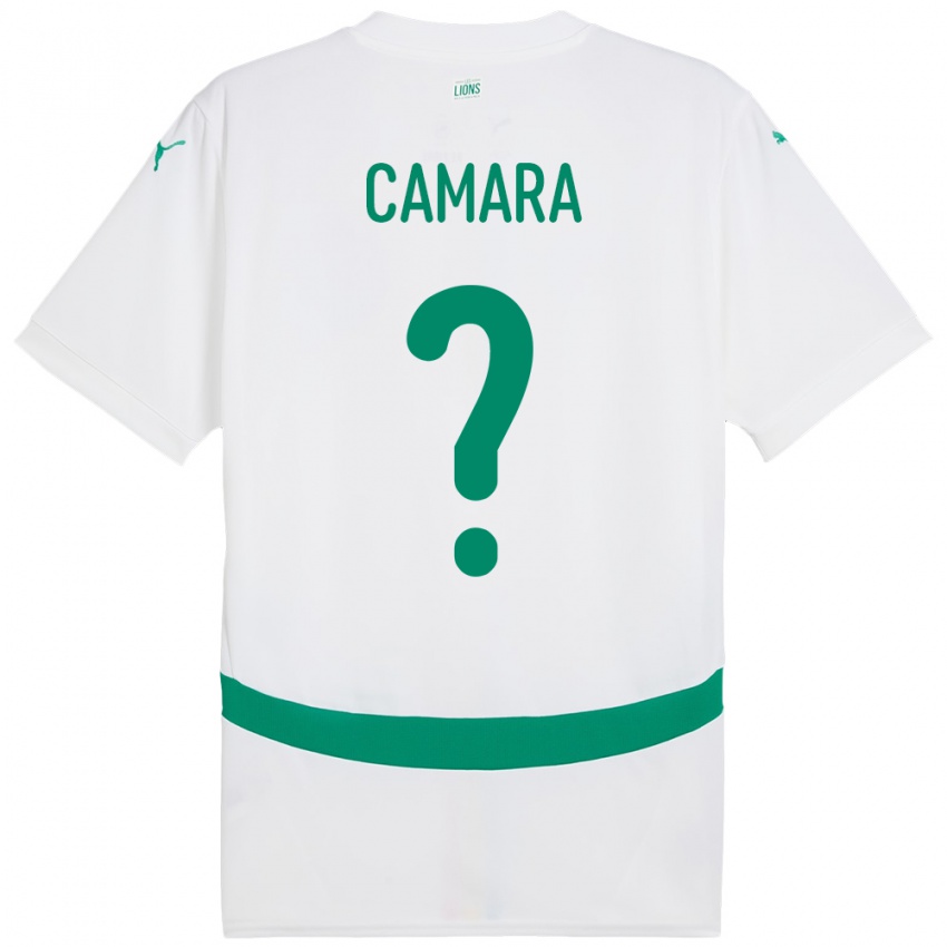 גברים סנגל Famara Camara #0 לָבָן ג'רזי ביתית 24-26 חולצה קצרה