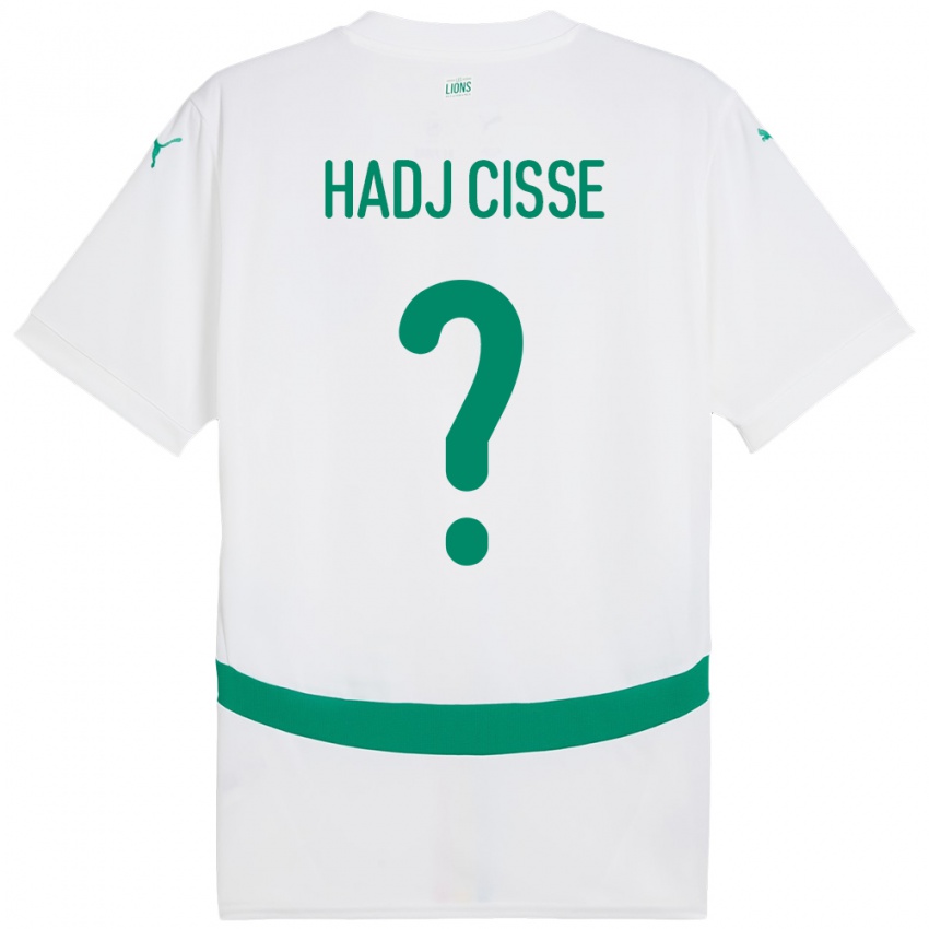 גברים סנגל El Hadj Cisse #0 לָבָן ג'רזי ביתית 24-26 חולצה קצרה
