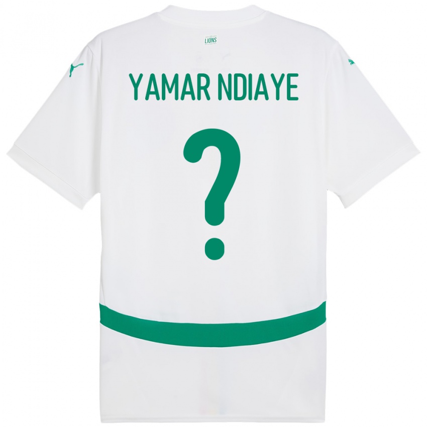 גברים סנגל El Hadj Yamar Ndiaye #0 לָבָן ג'רזי ביתית 24-26 חולצה קצרה