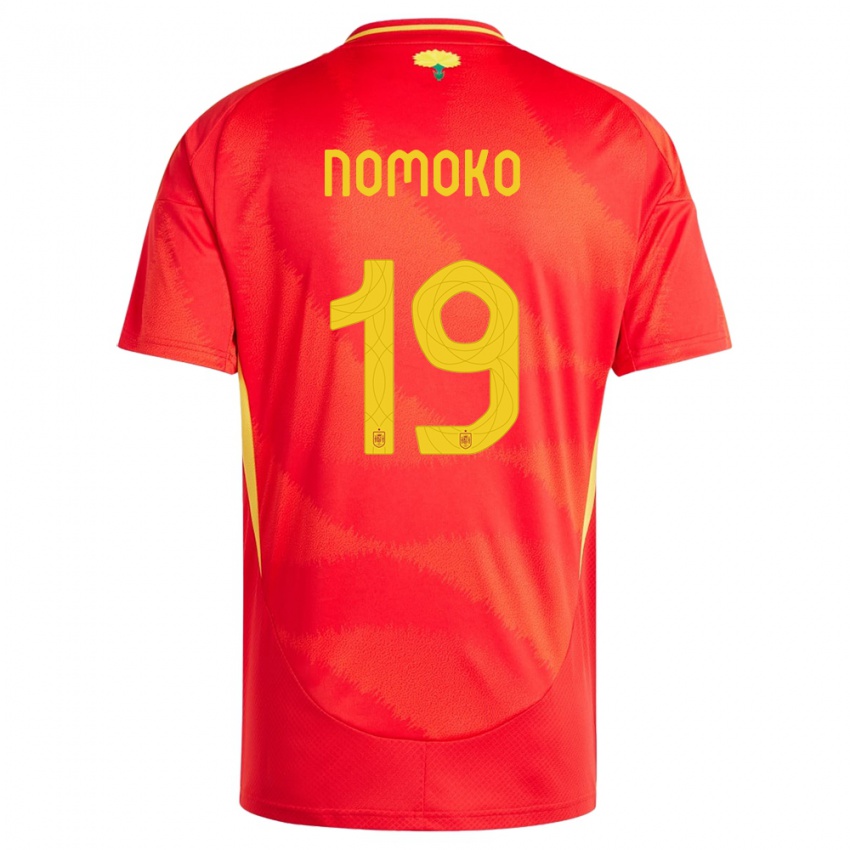 גברים ספרד Sama Nomoko #19 אָדוֹם ג'רזי ביתית 24-26 חולצה קצרה