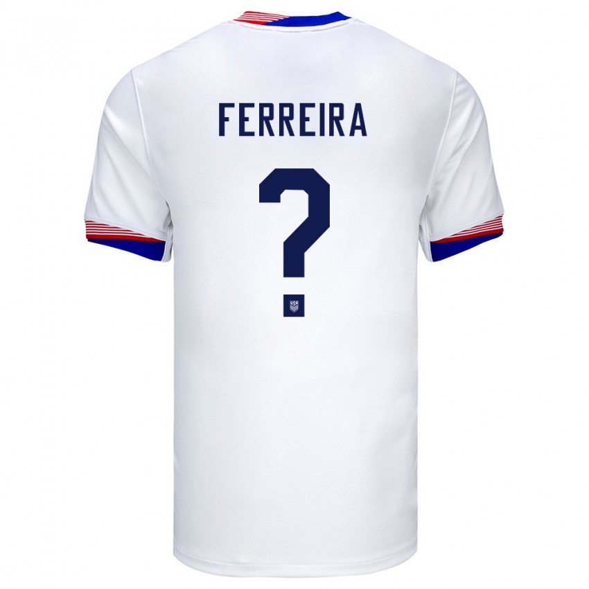 גברים ארצות הברית Willyam Ferreira #0 לבן ג'רזי ביתית 24-26 חולצה קצרה