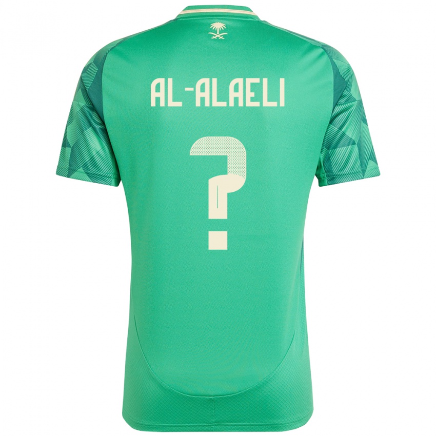 גברים ערב הסעודית Mishal Al-Alaeli #0 יָרוֹק ג'רזי ביתית 24-26 חולצה קצרה
