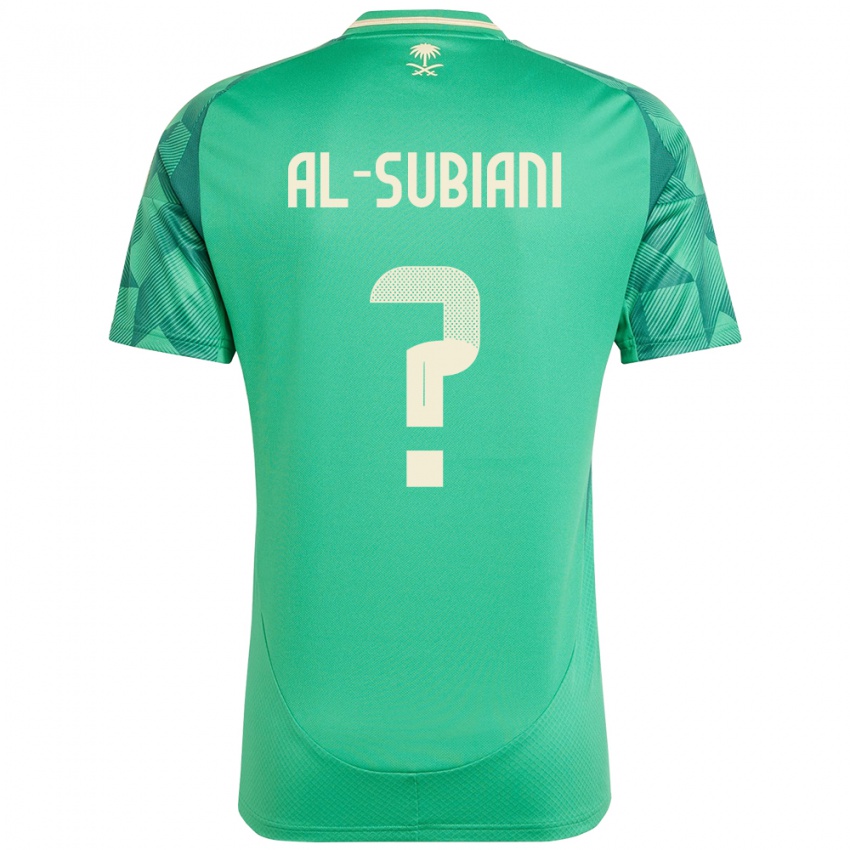 גברים ערב הסעודית Faisal Al-Subiani #0 יָרוֹק ג'רזי ביתית 24-26 חולצה קצרה