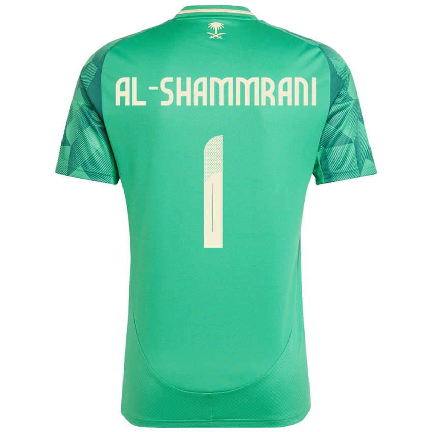 גברים ערב הסעודית Faisal Al-Shammrani #1 יָרוֹק ג'רזי ביתית 24-26 חולצה קצרה