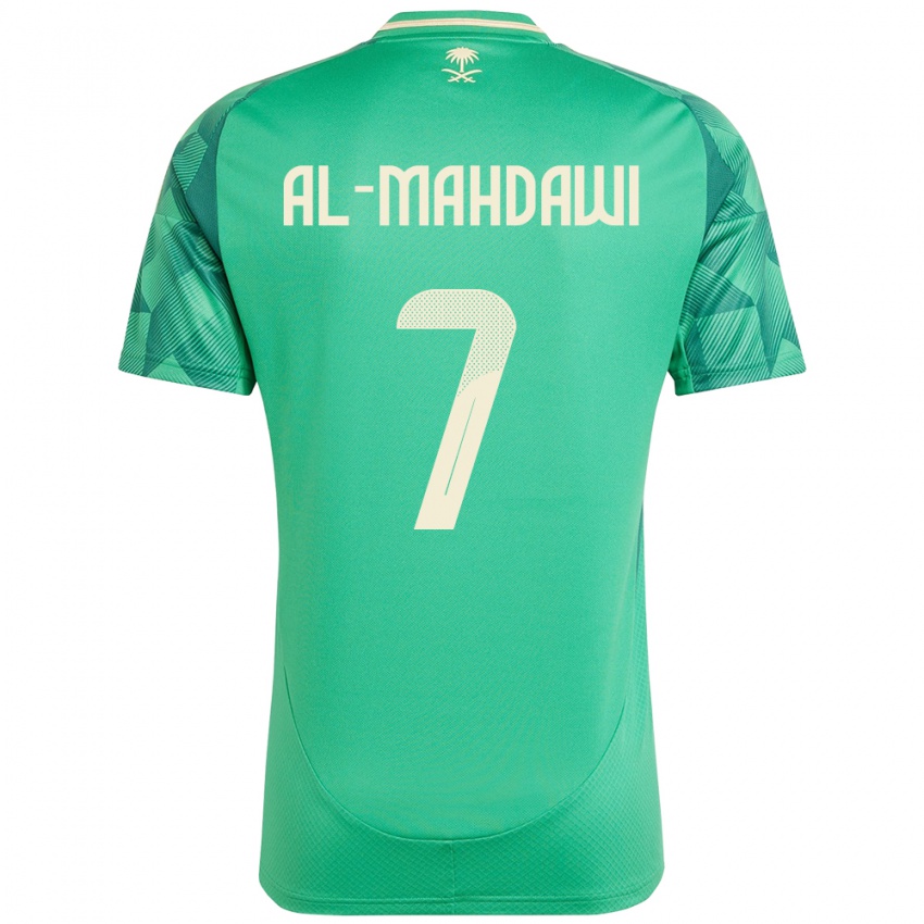 גברים ערב הסעודית Ali Al-Mahdawi #7 יָרוֹק ג'רזי ביתית 24-26 חולצה קצרה