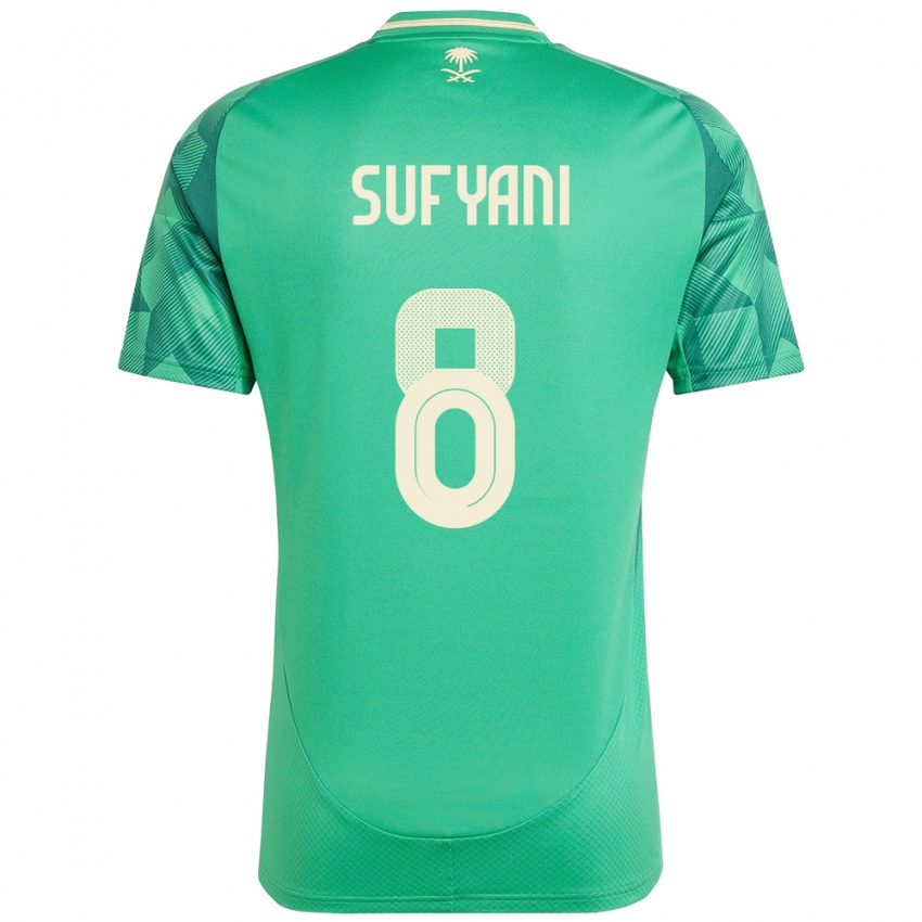 גברים ערב הסעודית Abdulrahman Sufyani #8 יָרוֹק ג'רזי ביתית 24-26 חולצה קצרה
