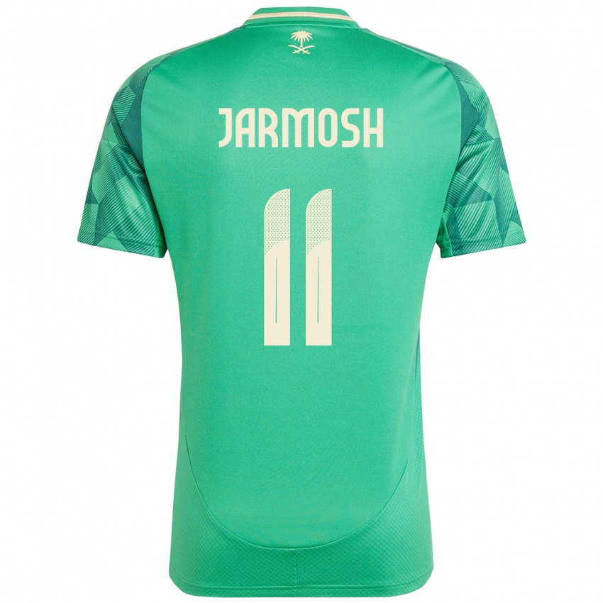 גברים ערב הסעודית Abdulaziz Jarmosh #11 יָרוֹק ג'רזי ביתית 24-26 חולצה קצרה